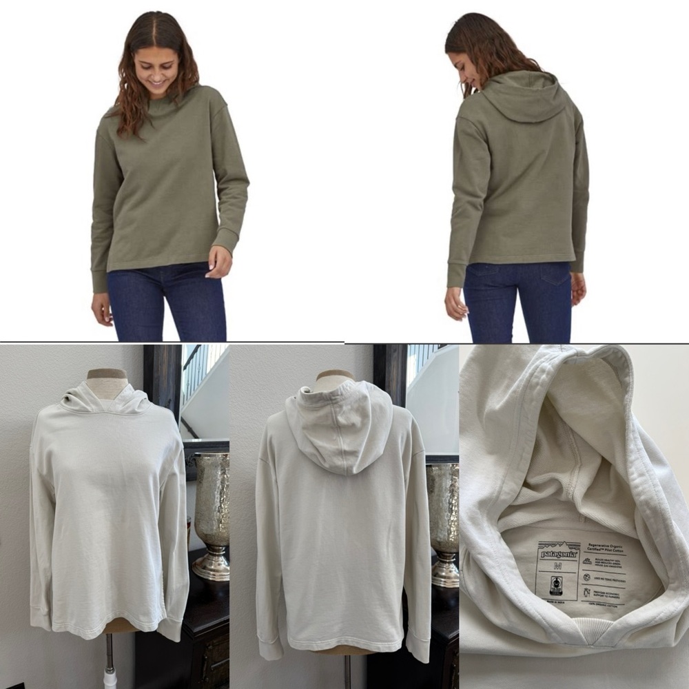 Patagonia regenerative organic certified cotton hoody sweatshirt neutral M
